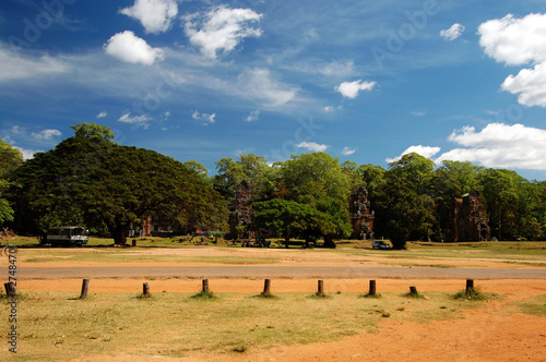 skyscape of prasat suor prats, combodia photo