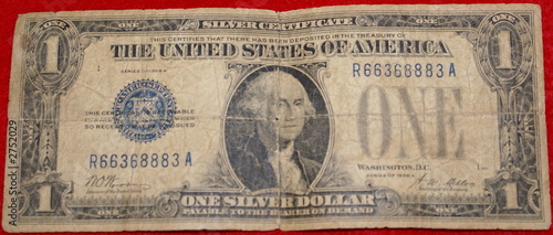 front of old us dollar