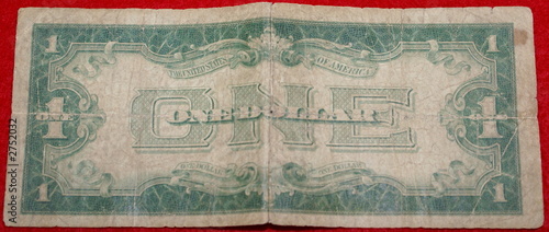 back of old us dollar