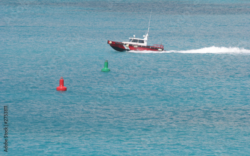 boat and buoys
