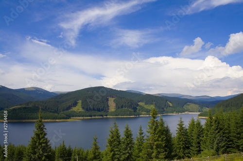 mountain landscape with lake ii