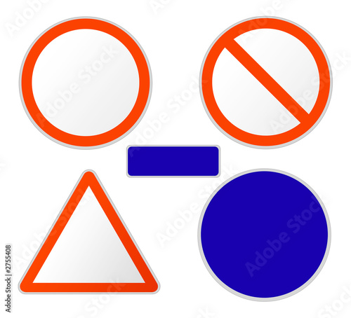 collection of traffic signs