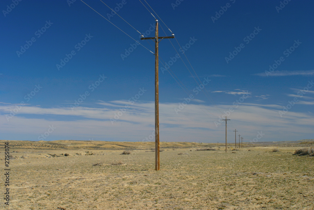 power lines in desert