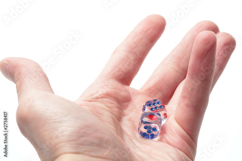 hand with cube