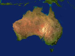 Fotobehang Australië Vintage landkaart van Australië  © Vladislav Gajic