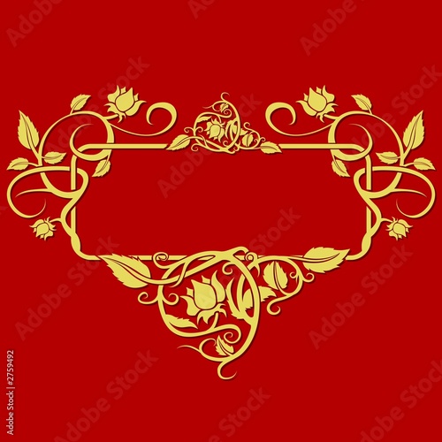 golden floral banner