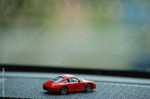 red miniature car