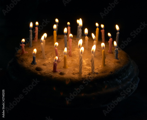 birthday pie with candles