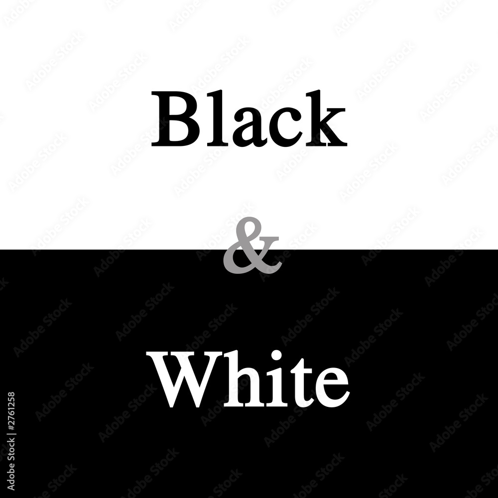 black & white