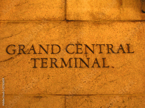 detail of the grand central terminal wall, rail station, new yor