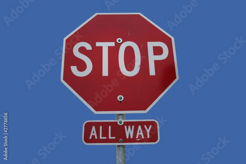 all directions stop sign photo