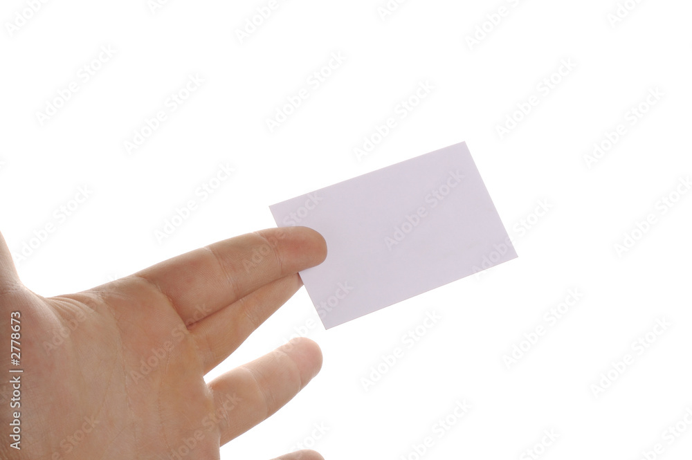 giving a business card