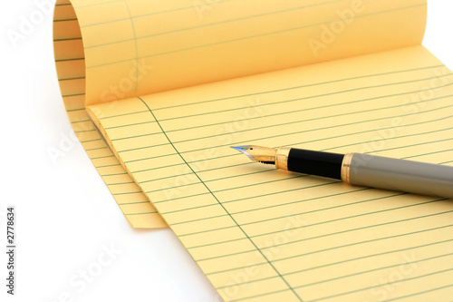 legal pad (clipping path)
