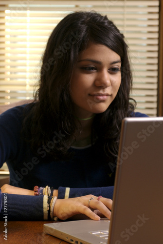 teenage hispanic female student