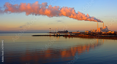 factory in the sunrise