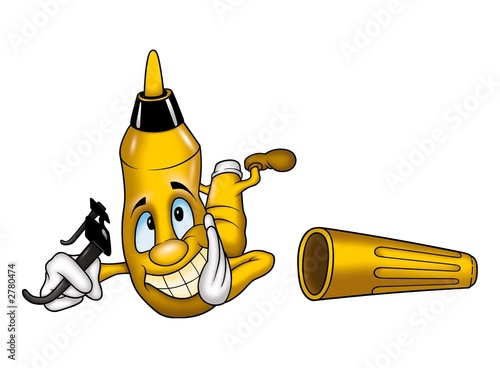 yellow laying marker