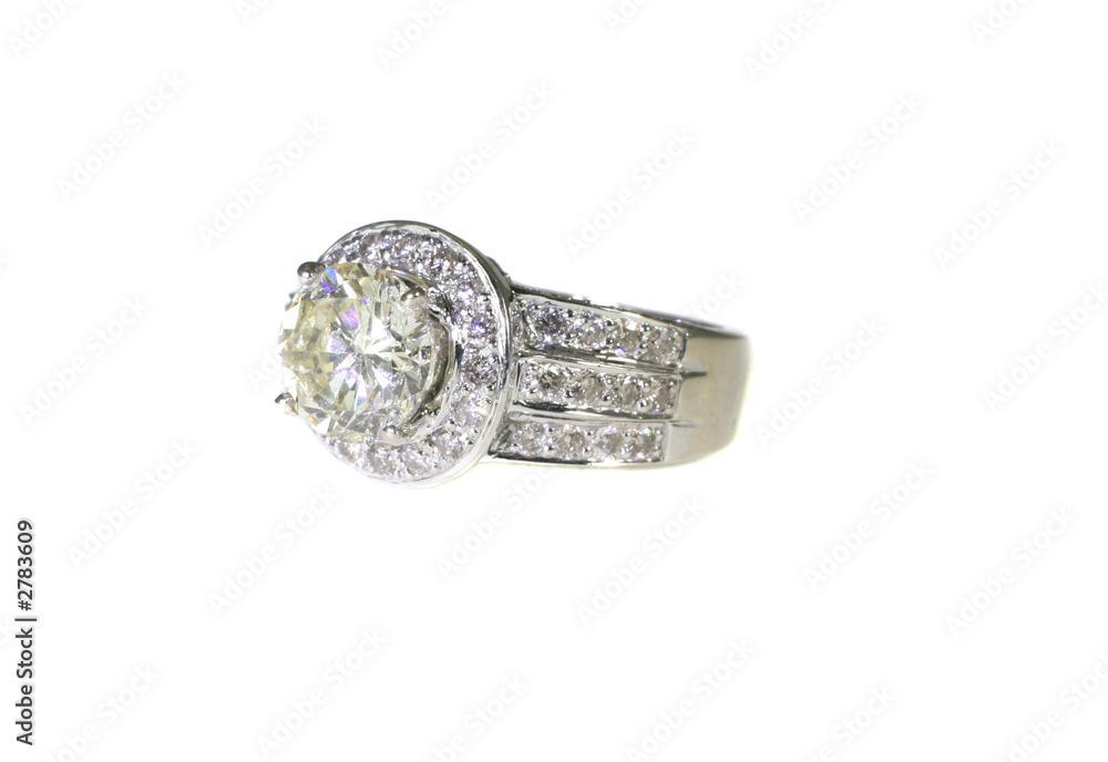 platinum white gold diamond wedding engagement ring with band