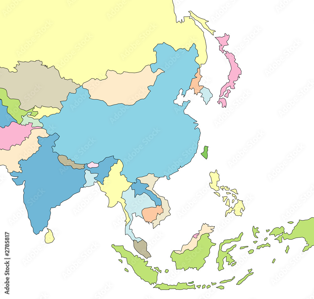Obraz premium karte asien