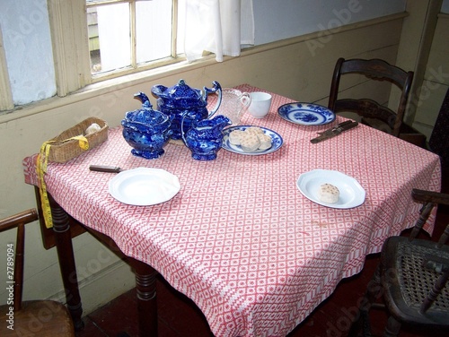 1800`s kitchen table photo