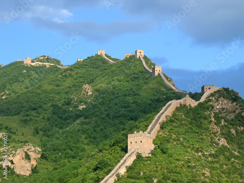 Fototapeta meanders of the great wall of china, china