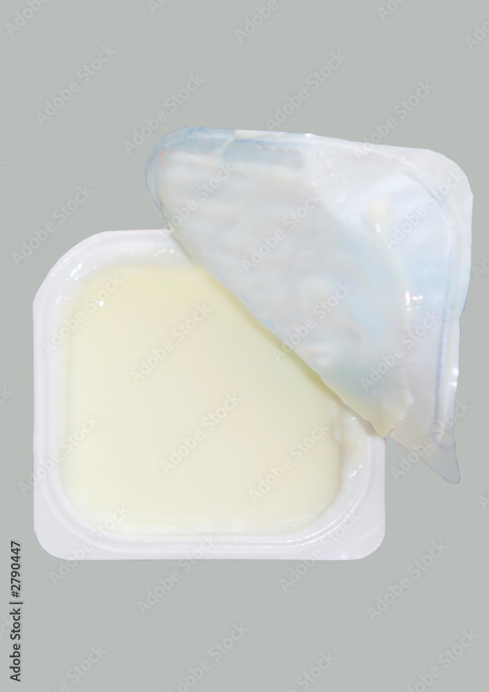pot de yaourt vue de dessus Stock Photo | Adobe Stock