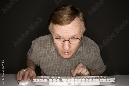 man learning computer