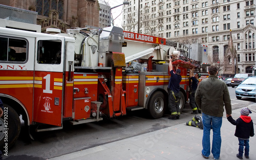 new york fire department at work photo