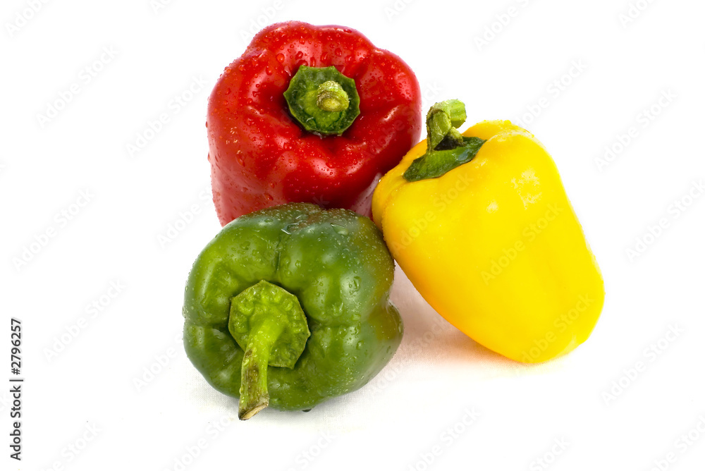 three wet peppers