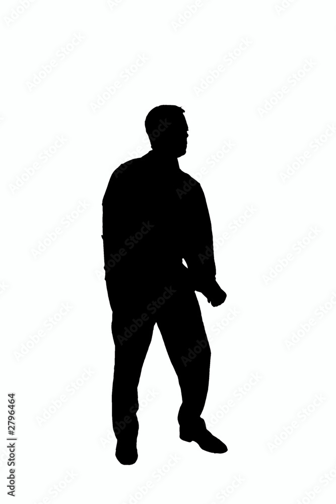 silhouette of a businessman