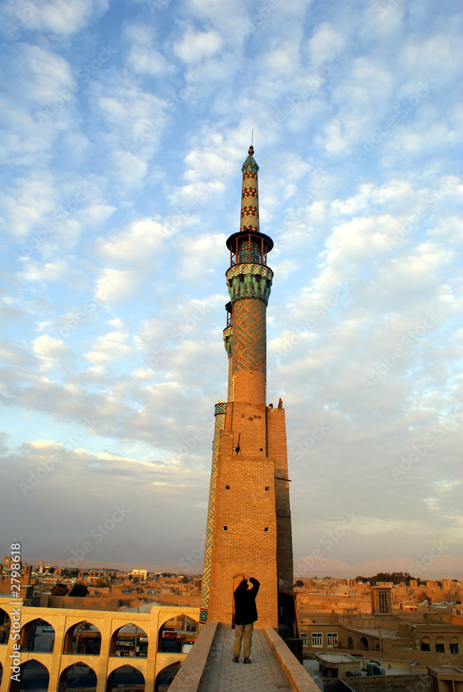 Obraz premium sunset and minaret
