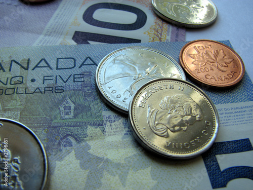 canadian currency closeup photo