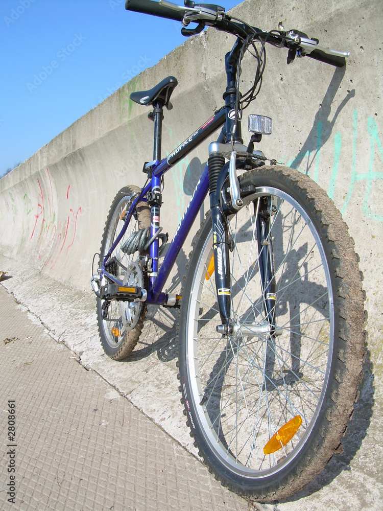 a bicycle at the wall