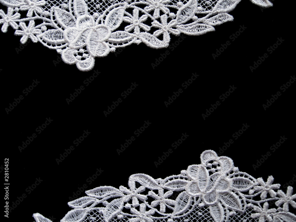 Fototapeta premium white lace on black