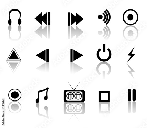 black and white media set