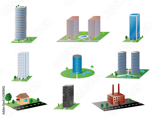 various buildings
