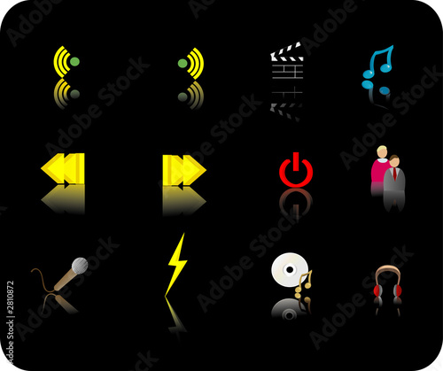 color media icon set photo