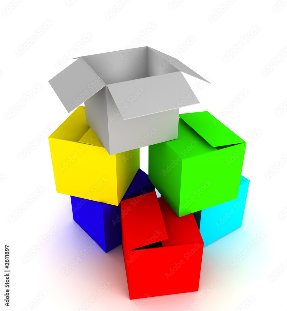 colored box array colored box array