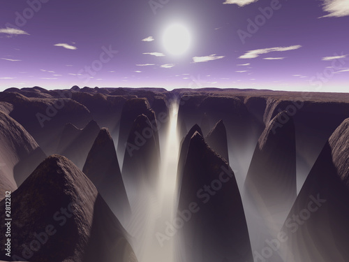 peaks in the fog