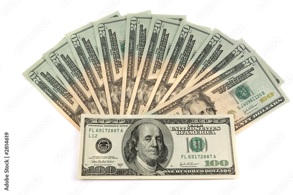 $100 and $20 banknotes $100 and $20 banknotes