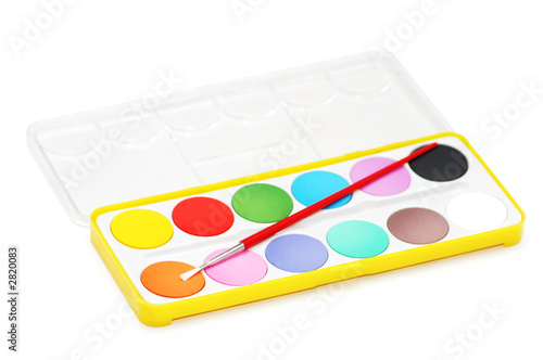 painter's palette isolated on the white background