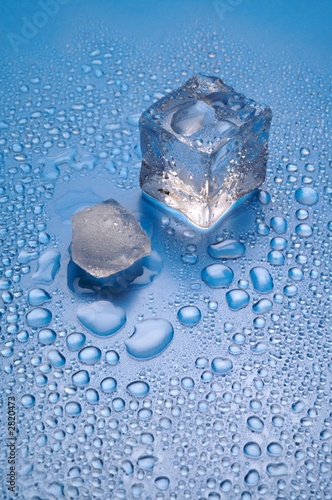melting ice on blue background vertical (1)