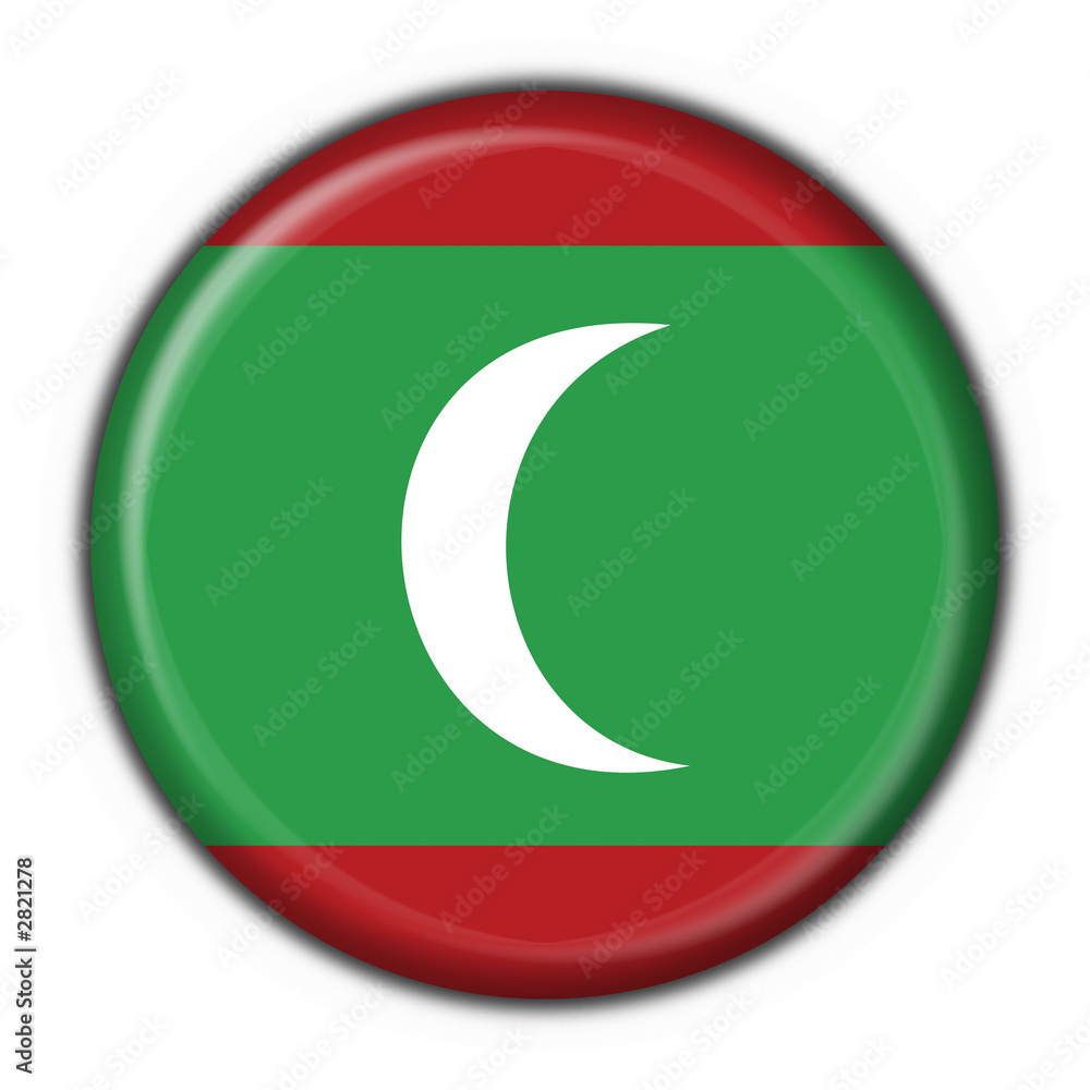 Fototapeta premium bottone bandiera maldive - maldives button flag