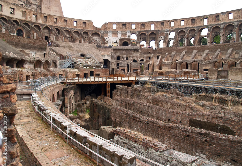 the inside view of colosseum in rome