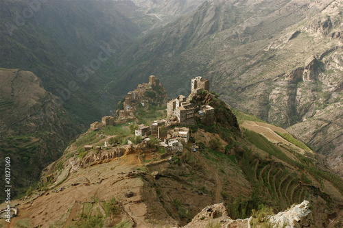 village perchée du yemen photo