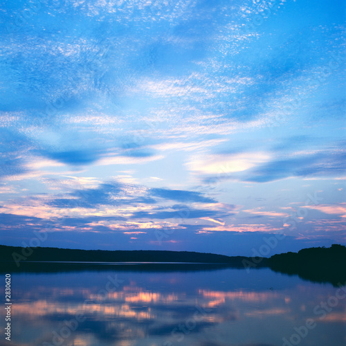 lake at sunset