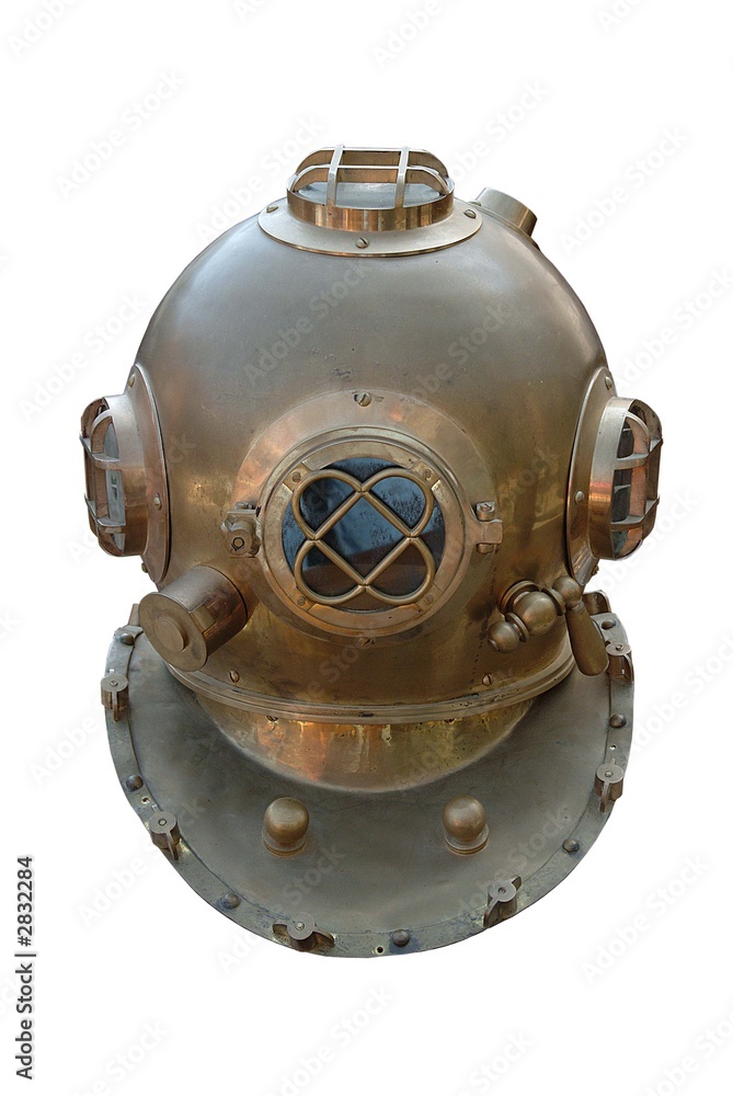 taucherhelm freigestellt