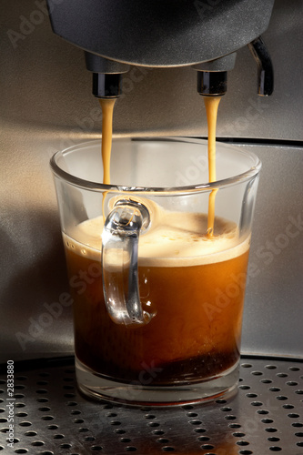 Fototapete kaffeemaschine mit tasse