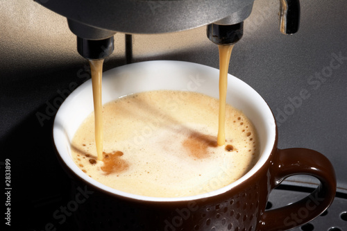 Leinwand Poster kaffeemaschine mit tasse