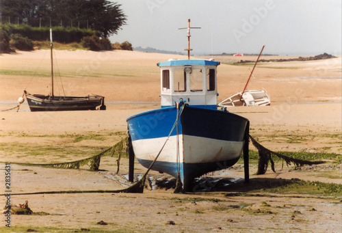fischerboot bei ebbe photo
