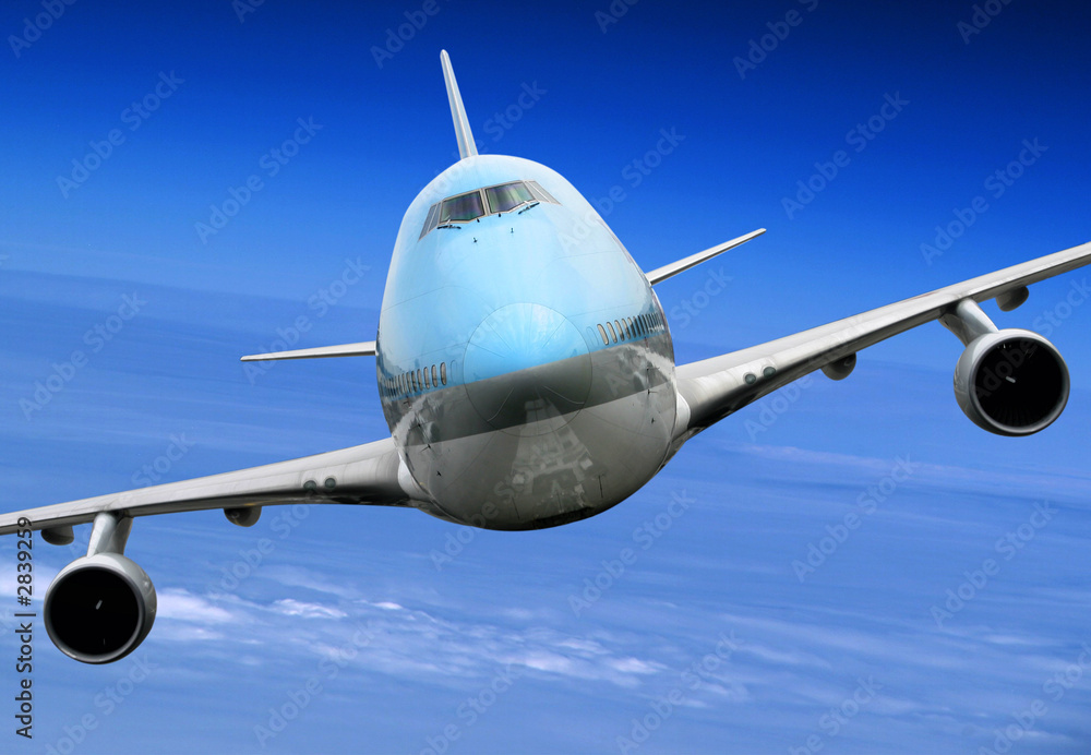 Naklejka premium airplane turning right